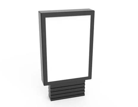 3D rendering black frame light box Stock-Illustration