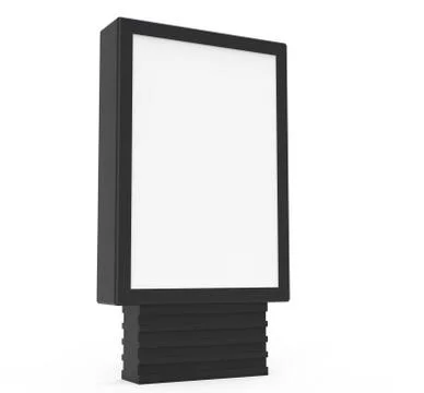 3D rendering black frame light box 스톡 일러스트