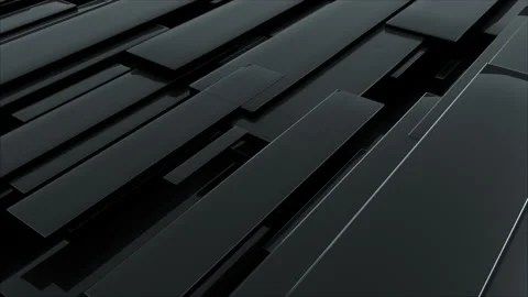 3d rendering of black glossy rectangular panels at different levels. Computer 스톡 동영상 149163530
