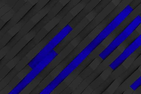 3D rendering of black matte plastic waves with colored elements Stock Illustration