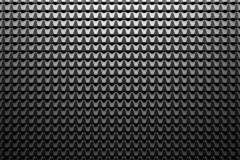 3D rendering. Black pattern of cubes of different shapes. Minimalistic patter Stock Illustration