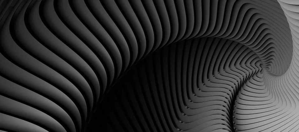3D rendering of a black vortex swirl motion background 스톡 일러스트