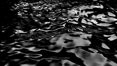 3D rendering of black water wave surface. Geometric computer graphic background Stock Illustration