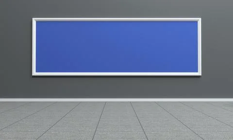 3D rendering of a blank billboard inside a building Stock Illustration