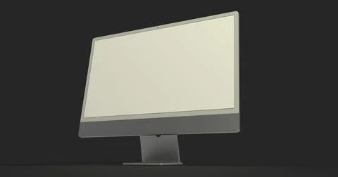 3d rendering of a blank computer display with copy space on a black backgroun イラスト素材