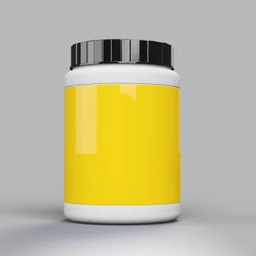 3d rendering  blank supplement bottle template Stock Illustration