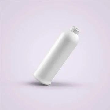 3D rendering blank white cosmetic plastic bottle with push pull cap isolat... Stock Photos