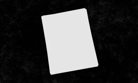 3D rendering of blank white paper or poster mock-up Stock Illustration