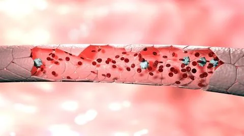 3D Rendering of Blood Vessel Stock Illustration