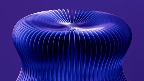 3D rendering of a blue abstract structure with detailed patterns Stock Footage 332420431