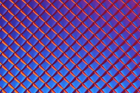 3D rendering. Blue and pink pattern of cubes of different shapes. Minimalisti Stock Illustration
