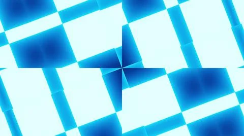 3D rendering of blue and white kaleidoscope neon lights background イラスト素材