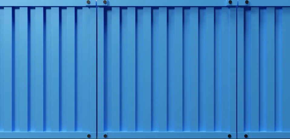 3d rendering of Blue cargo container shipping texture. Stock Illustration