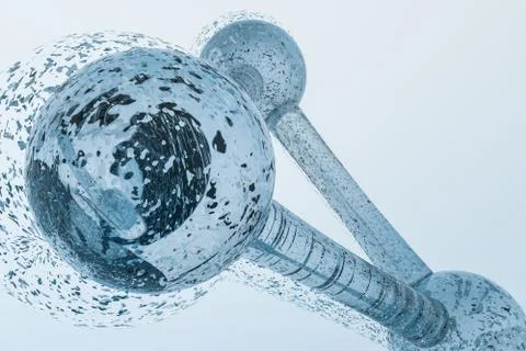 3d rendering, blue chemical formula with particle effects 스톡 일러스트