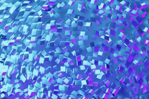 3D rendering.  Blue   geometric pattern.  Minimalistic pattern of simple shap Stock Illustration