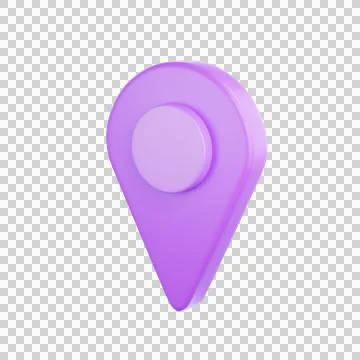 3D rendering blue map pin, Render location mark, or navigation sign. Stock Illustration