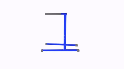 3D rendering of a blue parallel bar for gymnastics training purposes Stock-Footage 286148358