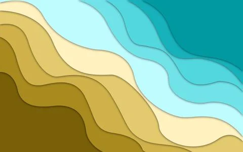 3D rendering of blue sea and beach summer background Illustrazione stock