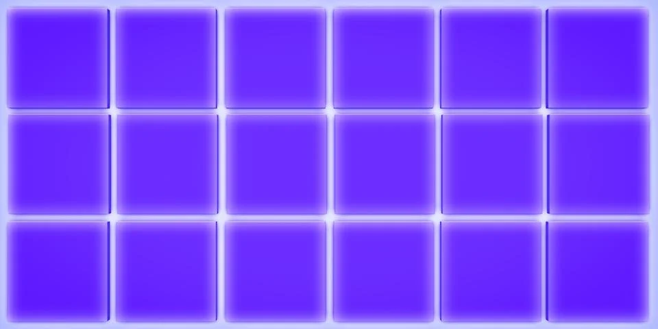 3D rendering blue Squares isolated on White background 库存插图