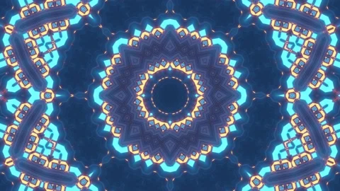 3D Rendering Blue Yellow Moving VJ Loop Video stock 136333269