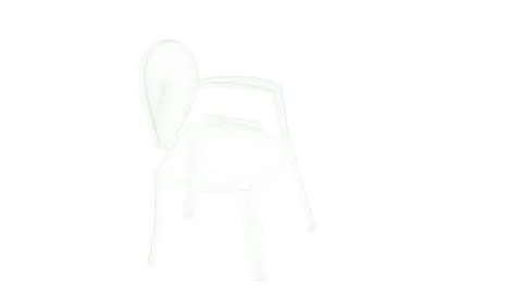 3d rendering of a blueprint chair isolated on white Stockillustratie