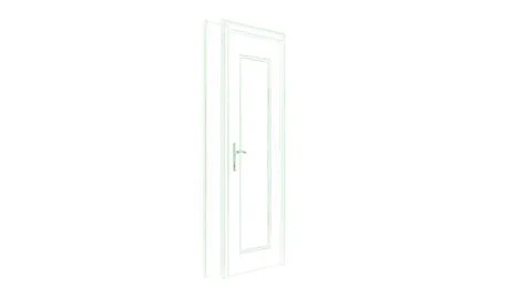 3d rendering of a blueprint door isolated on white Stockillustratie