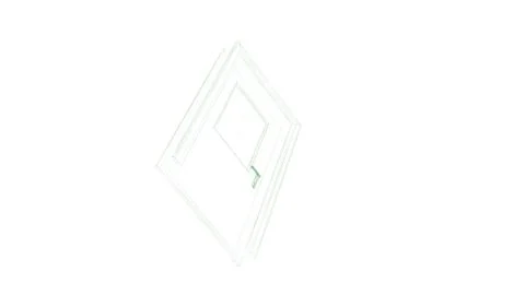 3d rendering of a blueprint door isolated on white Stockillustratie