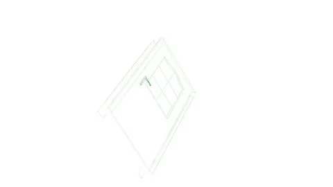 3d rendering of a blueprint door isolated on white Stockillustratie