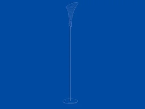 3d rendering of a blueprint lamp light holder isolate on a blue background Stock Illustration