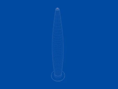 3d rendering of a blueprint lamp light holder isolate on a blue background Stock Illustration