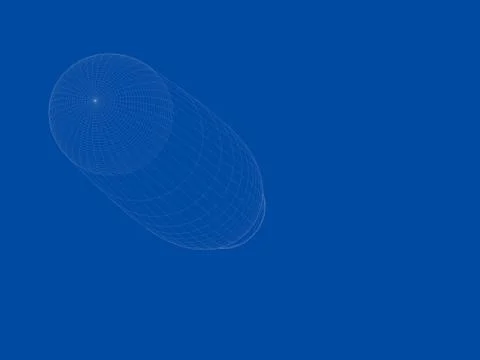 3d rendering of a blueprint lamp light holder isolate on a blue background Stock Illustration