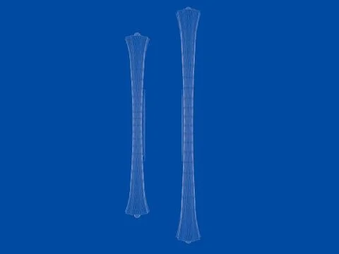 3d rendering of a blueprint lamp light holder isolate on a blue background Stock Illustration