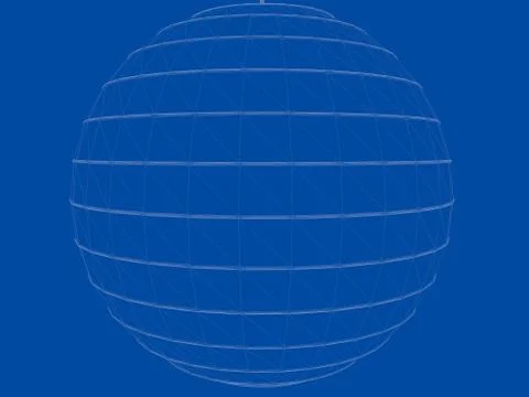 3d rendering of a blueprint lamp light holder isolate on a blue background Stock Illustration