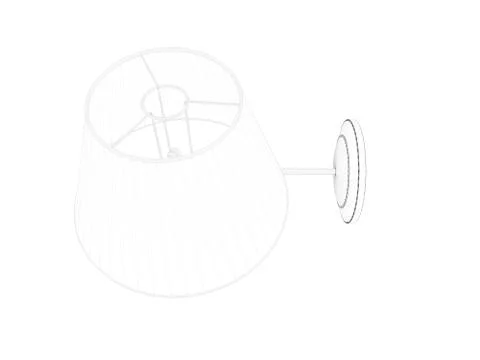 3d rendering of a blueprint lamp light holder isolate on a white background Stock Illustration