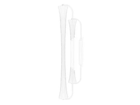 3d rendering of a blueprint lamp light holder isolate on a white background Stock Illustration