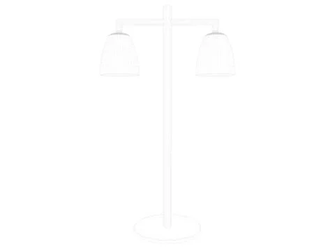 3d rendering of a blueprint lamp light holder isolate on a white background Stock Illustration
