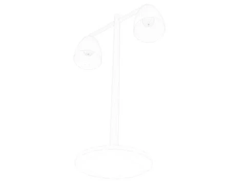 3d rendering of a blueprint lamp light holder isolate on a white background Stock Illustration