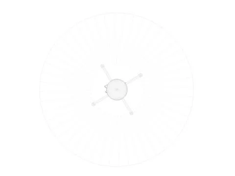 3d rendering of a blueprint lamp light holder isolate on a white background Stock Illustration