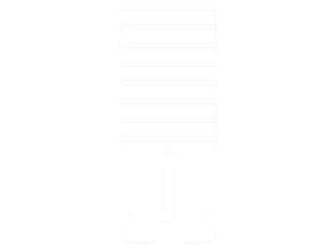 3d rendering of a blueprint lamp light holder isolate on a white background Stock Illustration