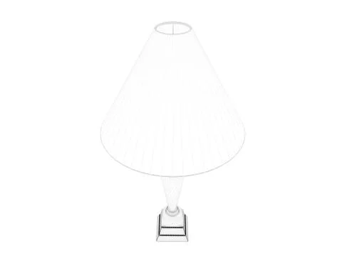 3d rendering of a blueprint lamp light holder isolate on a white background Stock Illustration