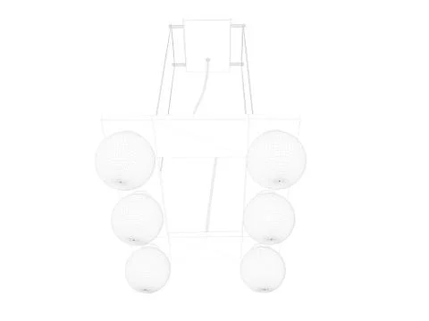 3d rendering of a blueprint lamp light holder isolate on a white background Stock Illustration