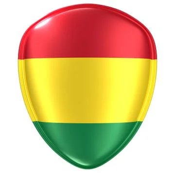 3d rendering of a Bolivia flag icon. Stock Illustration