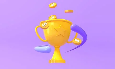 3d rendering bonus trophy concept illustration Stock Illustration