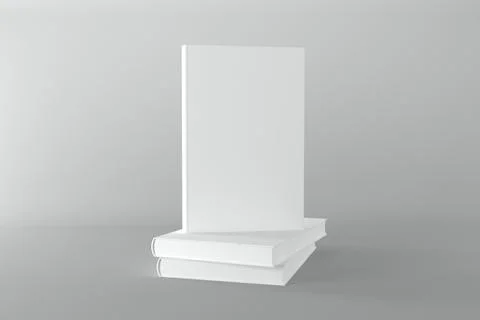 3d rendering of book cover mock-up on a grey background 스톡 일러스트