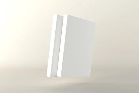3d rendering of book cover mock-up on a light background Stock Illustration
