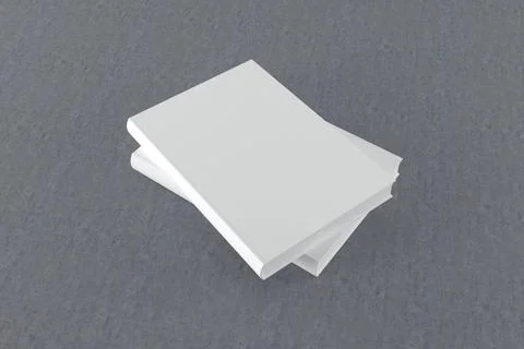 3d rendering of book cover mock-up on a grey background Illustrazione stock
