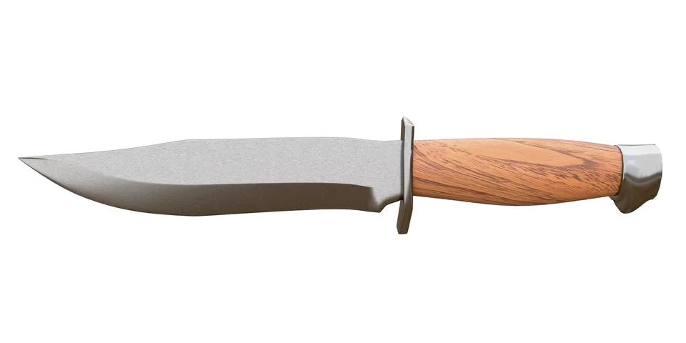 3d rendering bowie knife Illustrazione stock