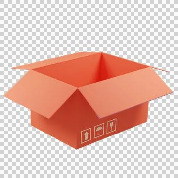 3D Rendering box shipping Stock Illustration