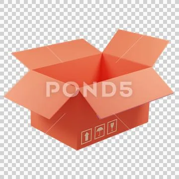 3D Rendering box shipping 스톡 일러스트