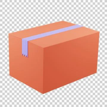 3D Rendering box shipping Stock Illustration